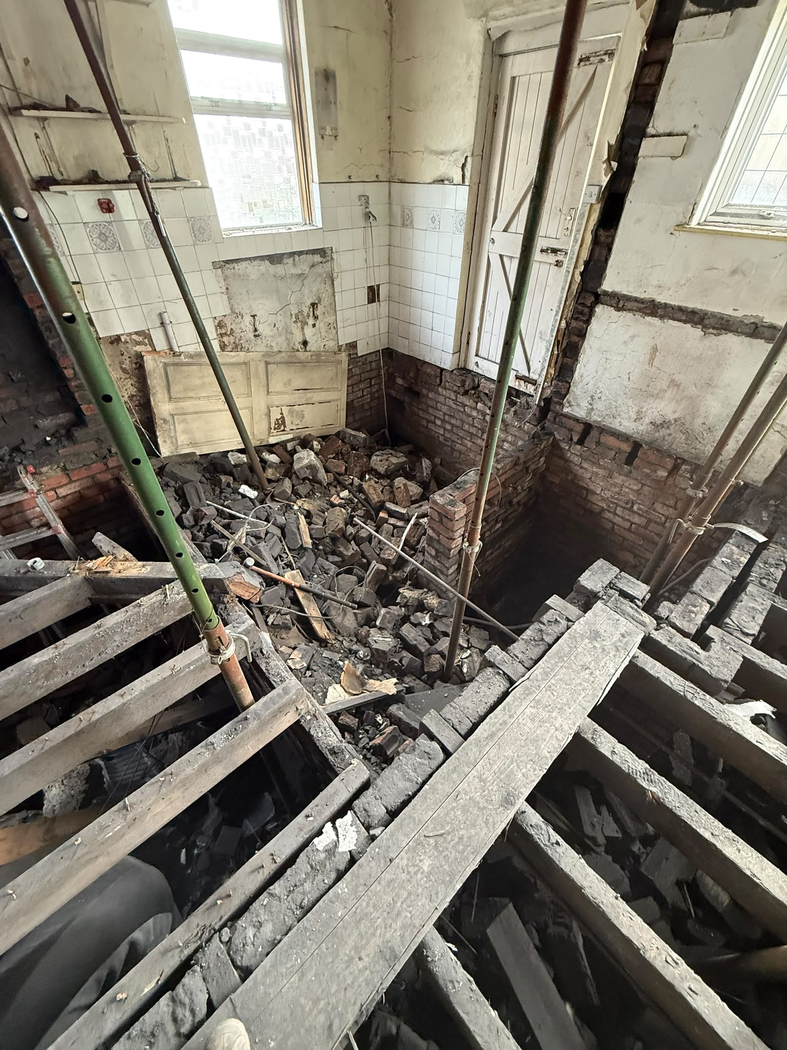 Kitchen structural progress